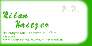 milan waitzer business card